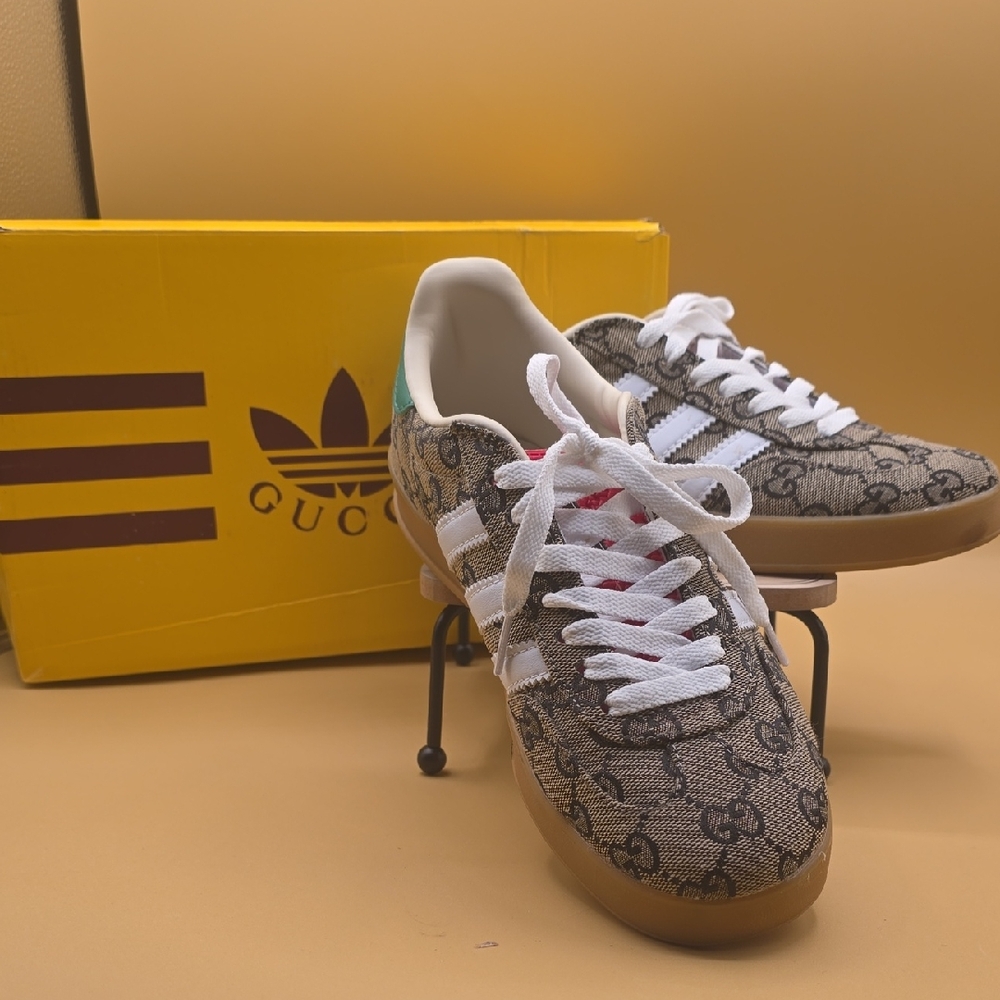 Gucci Monogram Sneakers with White Accents